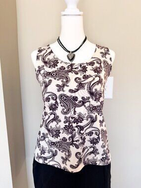 Stone Wear Paisley Print Tank w/ Cross Straps – Size Medium